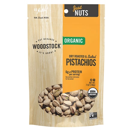 Organic Pistachios, Dry Roasted & Salted