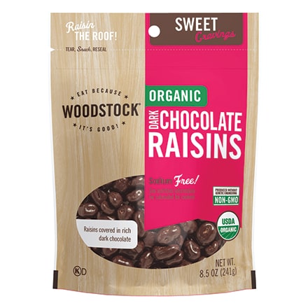 Organic Dark Chocolate Raisins