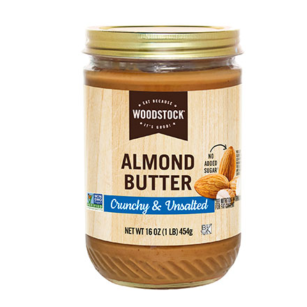 Almond Butter, Crunchy, Unsalted
