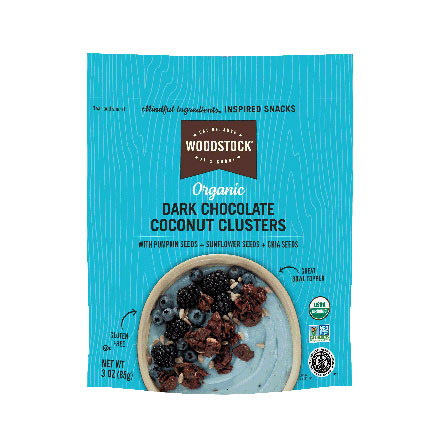 Organic Dark Chocolate Coconut Clusters with Pumpkin, Sunflower and Chia Seeds