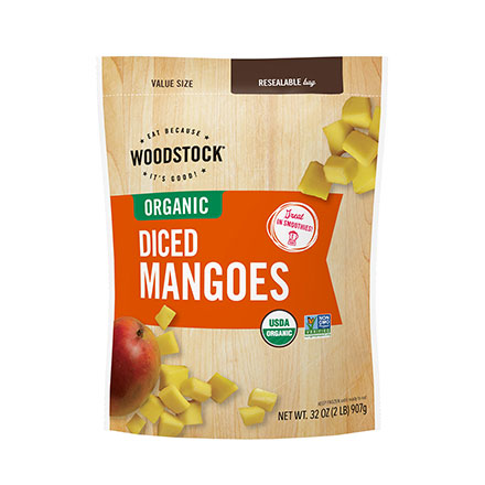 Organic Frozen Diced Mangoes, 32oz.